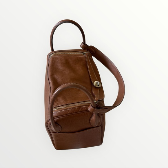 Hermes Lindy Bag Genuine Tan Leather - Picture 6 of 11